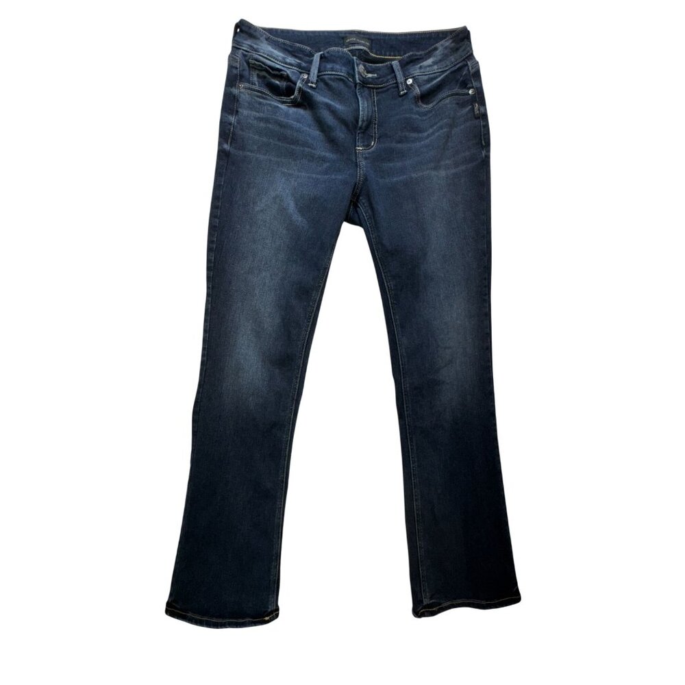 Silver Jeans Co. Elyse Comfort Mid Rise Slim Boot Jeans Size 30Wx33L Blue Denim